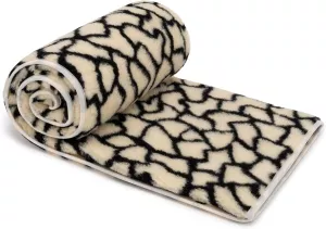 Deka BEST WOOL 160x200cm,100% merino vlna,varianty: | Béžová, Hnědá kostky, Béžová listy, Béžová leopard 180 x 200cm, Béžová vzory, Růžová