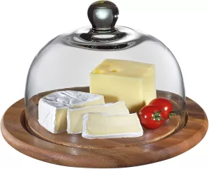 Dóza na sýry a uzeninu Zassenhaus se skleněným víkem 