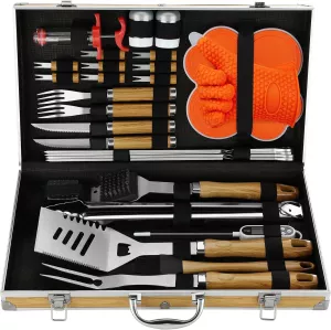 Grilovací nářadí NOBLE BBQ, sada 30ks, kufřík