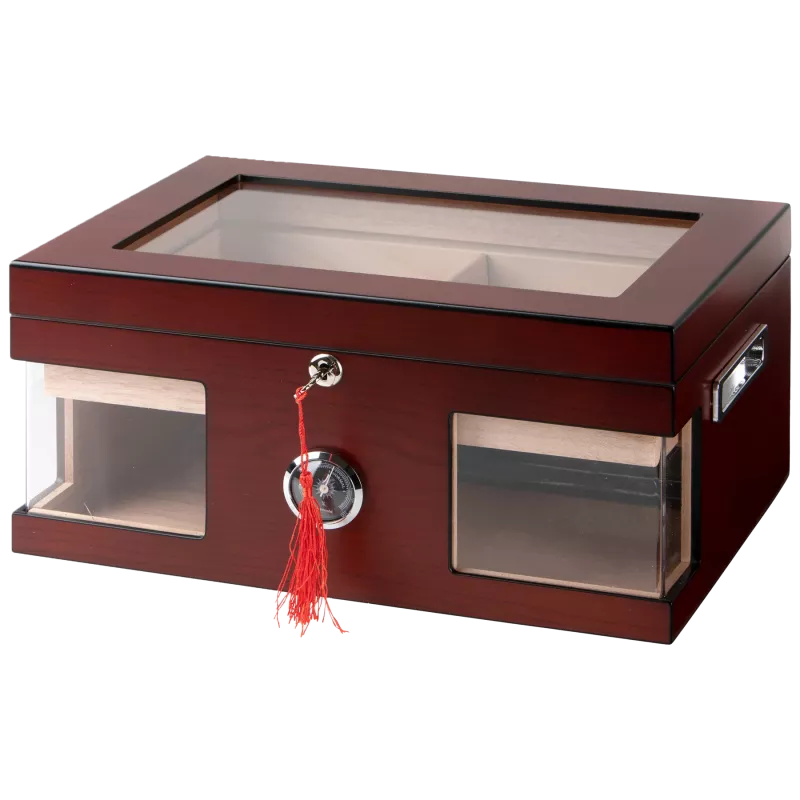 Humidor na doutníky ANGELO na 100kusů, varianty: - Červeno hnědý