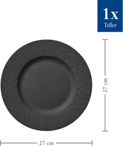Jídelní talíře VILLEROY & BOCH Manufacture Rock,černá/bílá