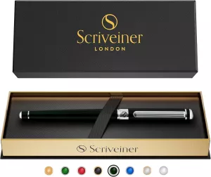 Luxusní kuličkové pero SCRIVEINER s povrchovou úpravou 24karátovým zlatem