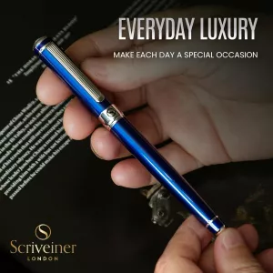 Luxusní kuličkové pero SCRIVEINER s povrchovou úpravou 24karátovým zlatem