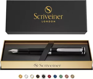 Luxusní plnící pero SCRIVEINER s povrchovou úpravou 24karátovým zlatem