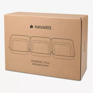 Misky na obalování z ušlechtilé oceli, 3ks,varianty: Navaris