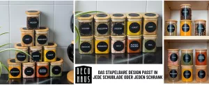 Sada 10 sklenic na koření Deco haus® s bambusovým víčkem