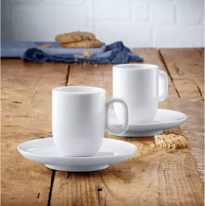 Šálky na kávu WMF Barista,espresso/café creme s podšálkem,bílá,2 ks