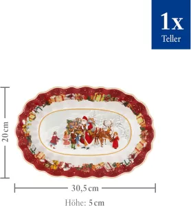 Vánoční servírovací talíř TOY'S FANTASY, oválný VILLEROY & BOCH