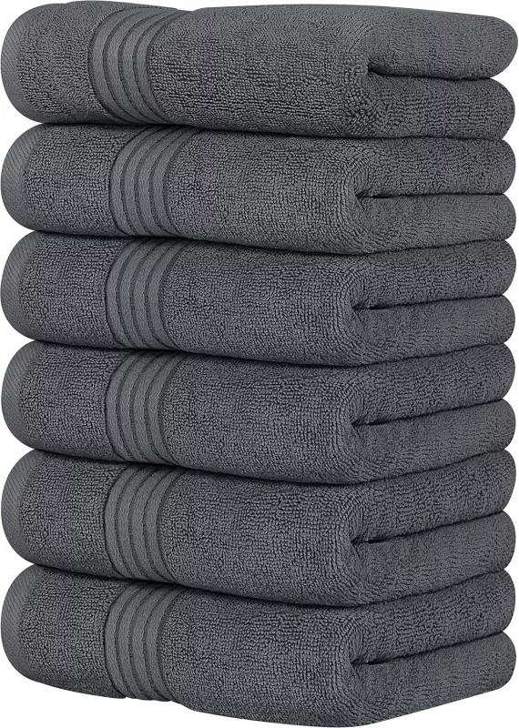 6dílná sada ručníků UTOPIA TOWELS 100% bavlna, varianty: - Ledově šedá