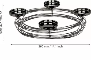Adventní věnec EGLO LIVING stříbrný, Ø 36cm