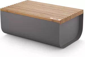 Chlebník s prkénkem Alessi-Mattina,tmavě šedý