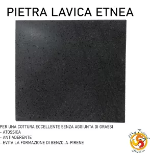 Grilovací lávový kámen My Friend Sicilia z Etny, leštěný,39 x 35 x 2 cm