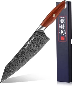 Japonský, damaškový nůž KITORY-santalové dřevo,různě druhy: KITORY