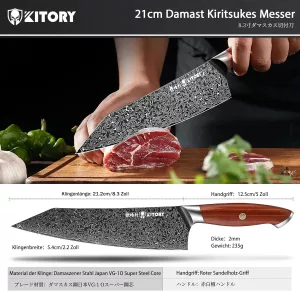 Japonský, damaškový nůž KITORY-santalové dřevo,různě druhy: KITORY