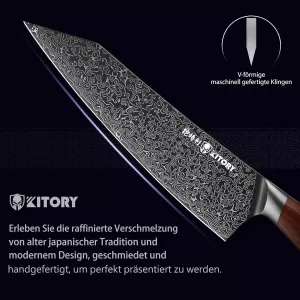 Japonský, damaškový nůž KITORY-santalové dřevo,různě druhy: KITORY