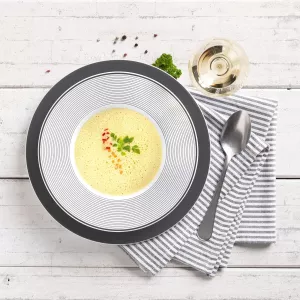 Jídelní servis,porcelán SELTMANN WEIDEN NO LIMITS bílo šedá