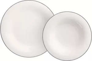 Jídelní souprava VILLEROY & BOCH šedý proužek,12dílná