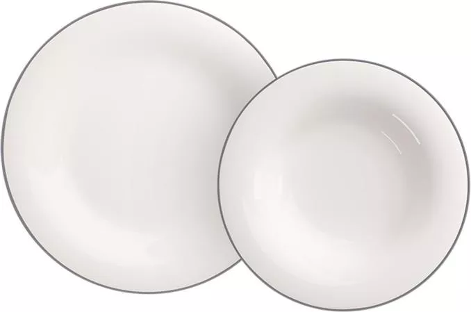Jídelní souprava VILLEROY & BOCH šedý proužek,12dílná