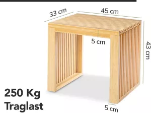 Koupelnová stolička BAM BOO BOX-bambus