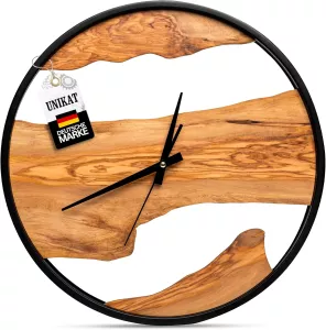 Nástěnné hodiny Eklavia®, olivové dřevo, ručně vyrobené,varianty: | DIY2801, DIY2802