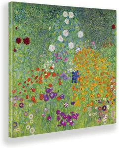 Obraz na plátně Gustav Klimt - Květinová zahrada, 70x70cm GIALLOBUS