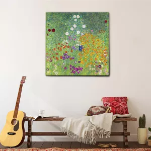 Obraz na plátně Gustav Klimt - Květinová zahrada, 70x70cm GIALLOBUS