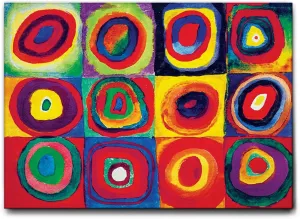 Obraz na plátně Vassily Kandinsky-studium barev, 70x50cm