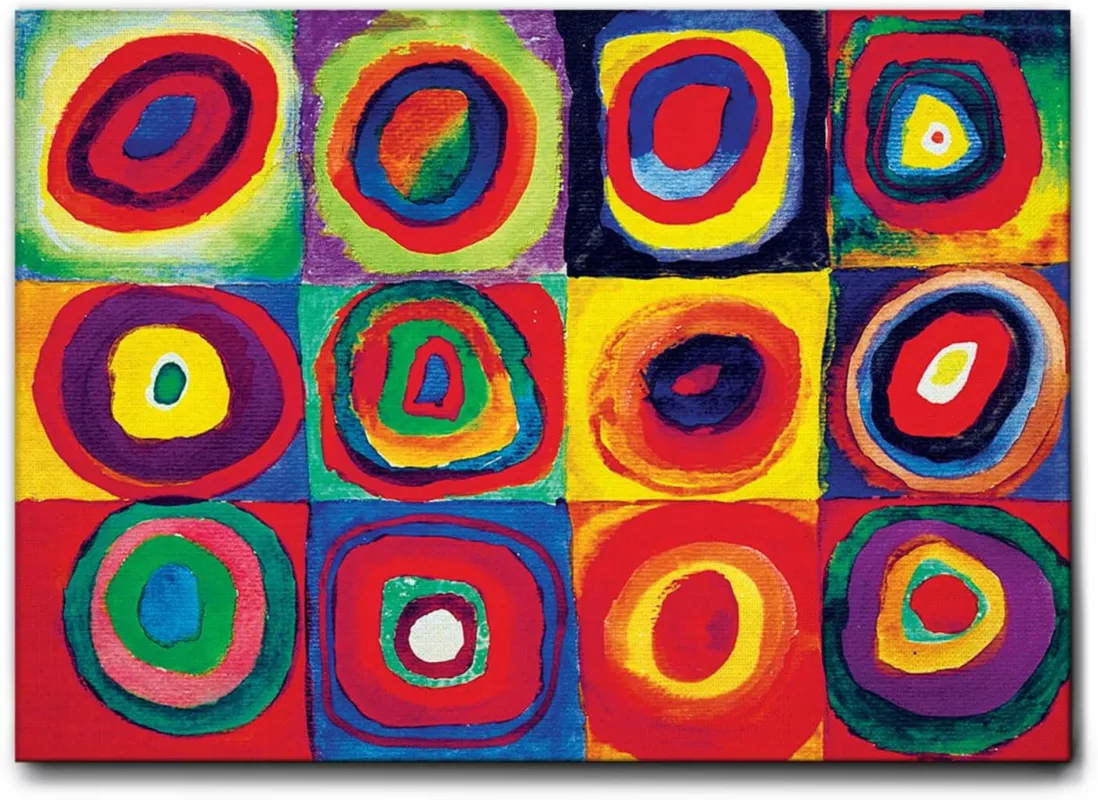 Obraz na plátně Vassily Kandinsky-studium barev, 70x50cm GIALLOBUS
