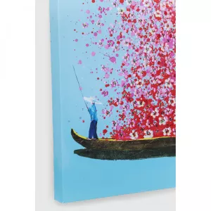 Obraz na plátně KARE Flower Boat 100x80cm