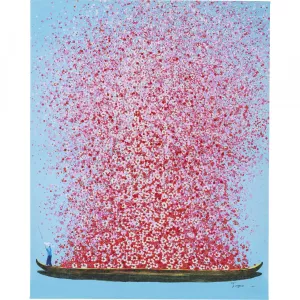 Obraz na plátně KARE Flower Boat 100x80cm