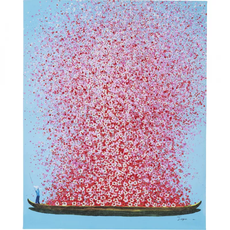 Obraz na plátně KARE Flower Boat 100x80cm
