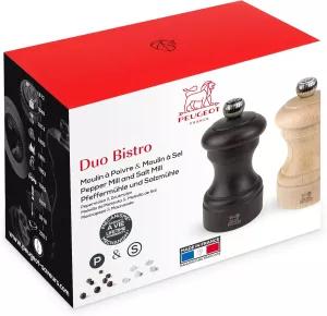 PEUGEOT Bistro 2 ks - dřevěné ruční mlýnky na pepř a sůl