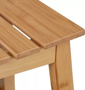 Relaxdays koupelnová stolička z bambusu s odkládací plochou