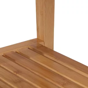 Relaxdays koupelnová stolička z bambusu s odkládací plochou