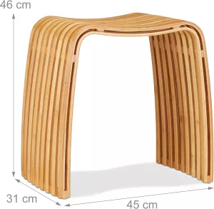 Relaxdays stolička z bambusu ve skandinávském designu