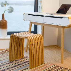 Relaxdays stolička z bambusu ve skandinávském designu