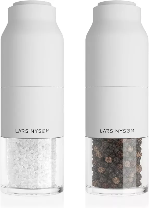 Sada luxusních mlýnků na koření LARS NYSØM, varianty: - Bílá LARS NYSØM