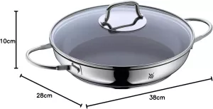 Servírovací pánev WMF Devil se skleněným víkem,26 cm
