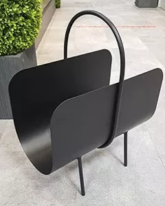 Stojan na noviny - HAKU Möbel, černý kov