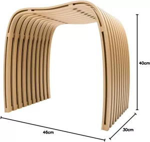 Stolička z bambusu Schulte ve skandinávském designu