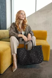 Dámská taška Reisenthel Loopshopper L Glossy dots black