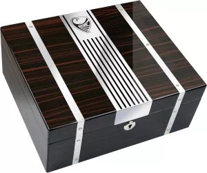 Humidor na doutníky GERMANUS Cowling,uzamykatelný,černý,50ks
