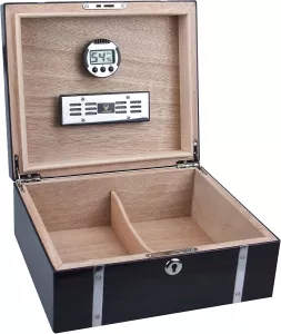 Humidor na doutníky GERMANUS Cowling,uzamykatelný,černý,50ks