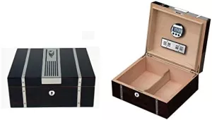 Humidor na doutníky GERMANUS Cowling,uzamykatelný,černý,50ks