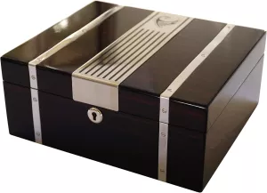 Humidor na doutníky GERMANUS Cowling,uzamykatelný,černý,50ks