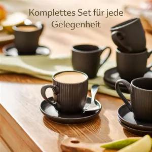 Kávová souprava Cosumy na espresso, 90ml, 6ks, černá