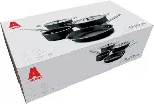 Sada hrnců Alessi POTS&PANS,sada 6ks,černá