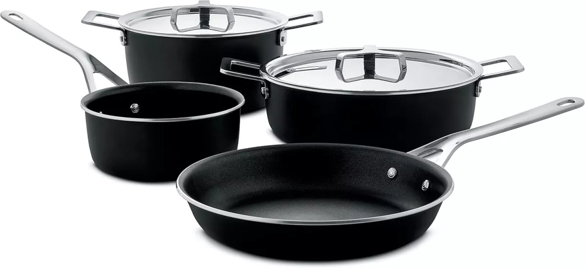 Sada hrnců Alessi POTS&PANS,sada 6ks,černá