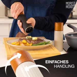 Sada mlýnků na sůl a pepř Moritz & Moritz,akátové dřevo,kamenina