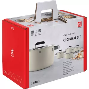 Sada nerezových hrnců ZWILLING PURE SET/5ks slonovinově bílá